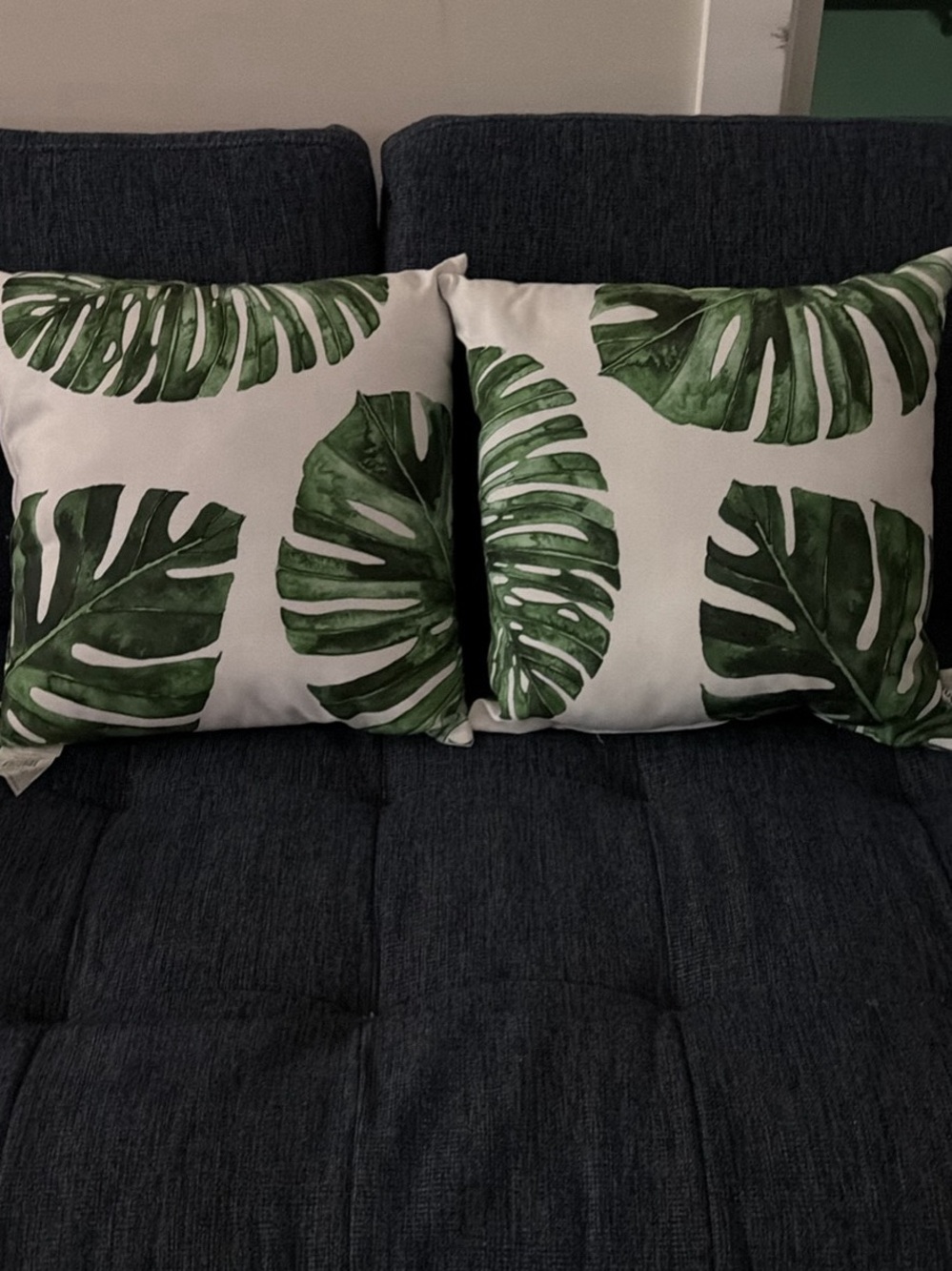 Tropical Green Leaf Throw Pillow - Brand